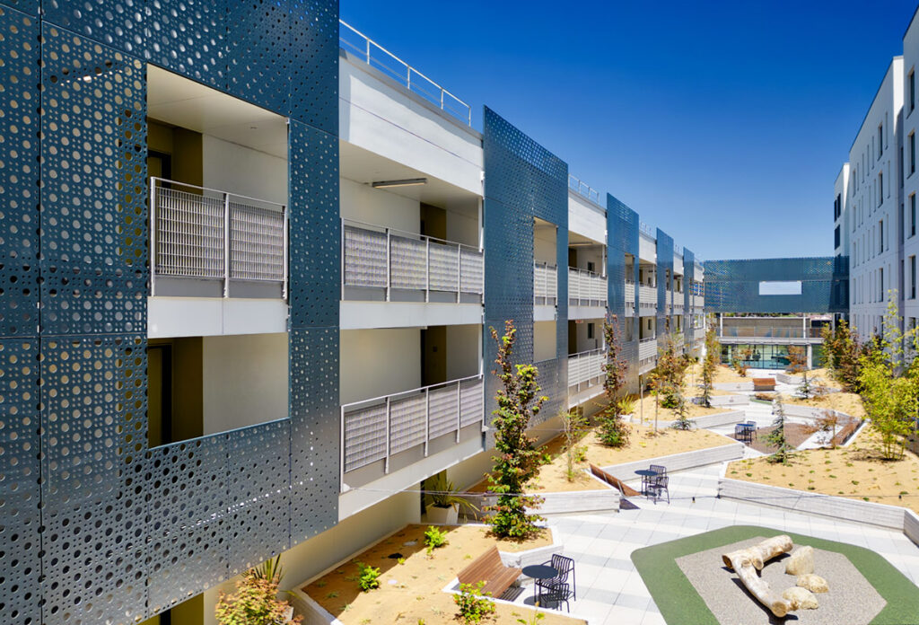 BOK Modern metal facade and cladding on apartment building