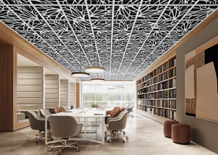 CASTWORKS METAPHORS ceiling render for a modern boardroom experience