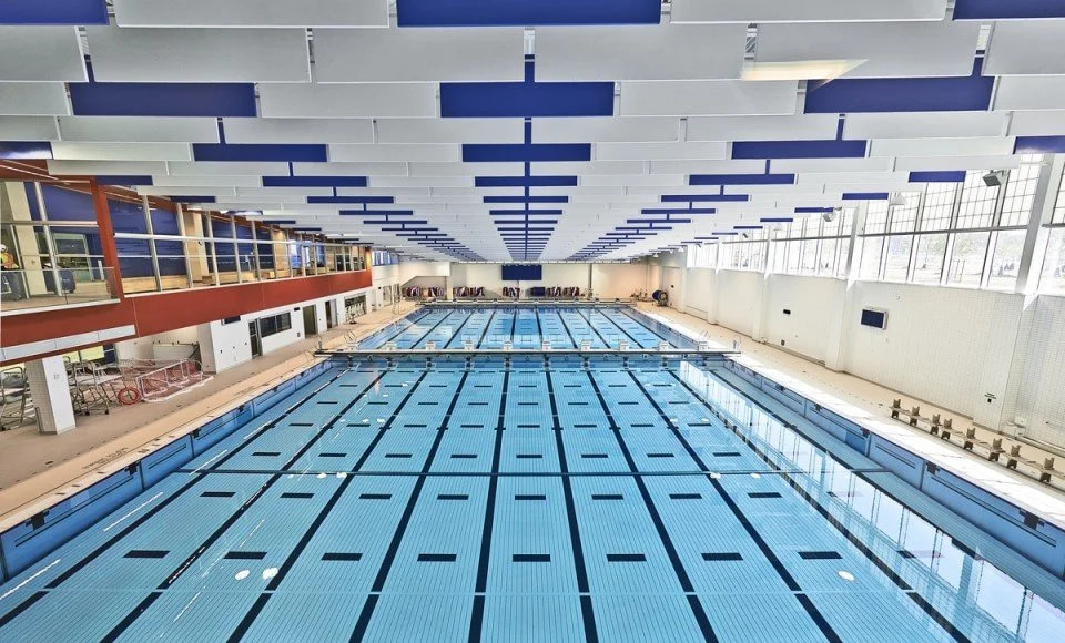 MBI Cloud-Lite Acoustical Baffles for Ceilings in indoor aquatic center