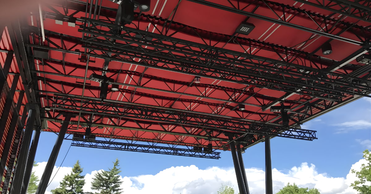 MBI Weather Resistant Ceiling Panels for outdoor event center