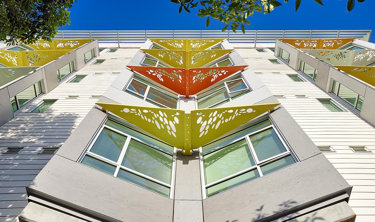 BOK Modern nail on sunfin shades above window exteriors