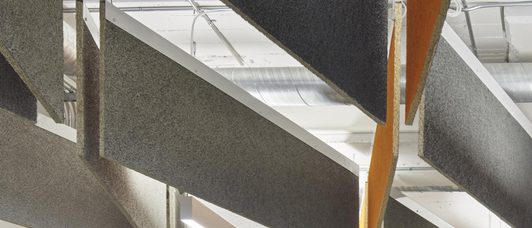 Closeup shot of TECTUM Blades and Baffles materials