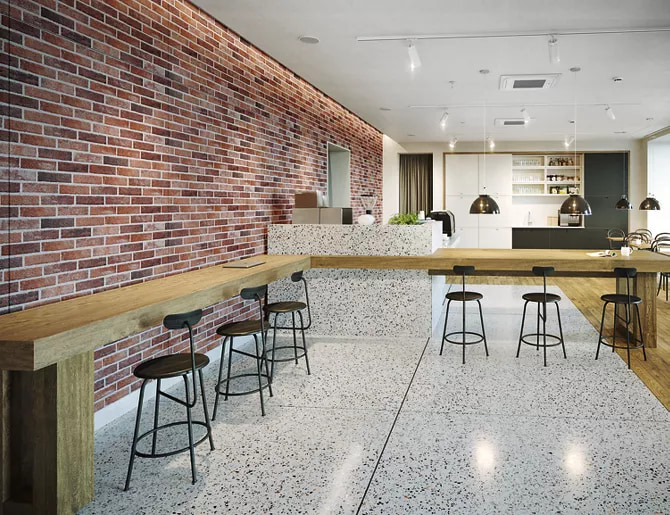 TECTUM CREATE! Direct-Attach Standard Walls Exposed Brick Rendering