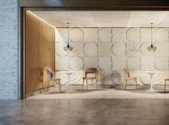 TECTUM DESIGNART - Shapes Direct-Attach Walls and TECTUM DESIGNART - Lines Direct-Attach Ceilings 3D render