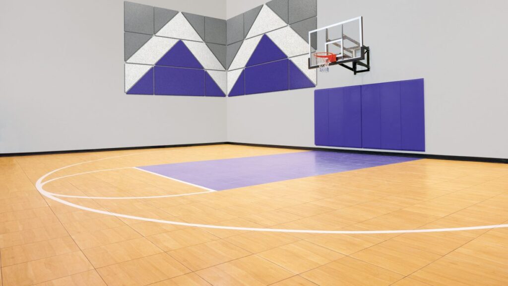 TECTUM Direct-Attach Walls installed in gym