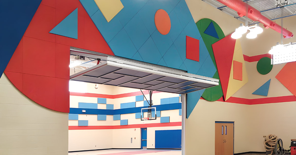 TECTUM Direct-Attach Wall Panels for elementary school gym