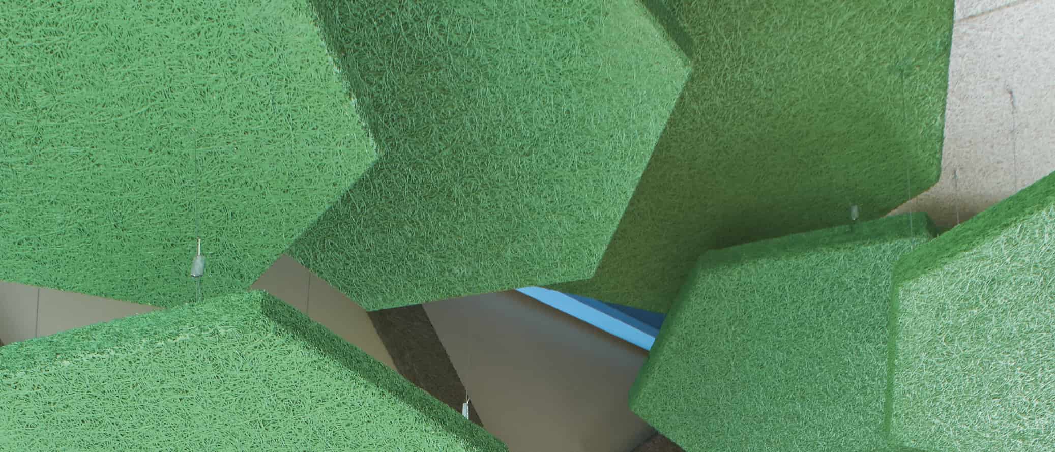 Green Tectum cloud shapes and materials