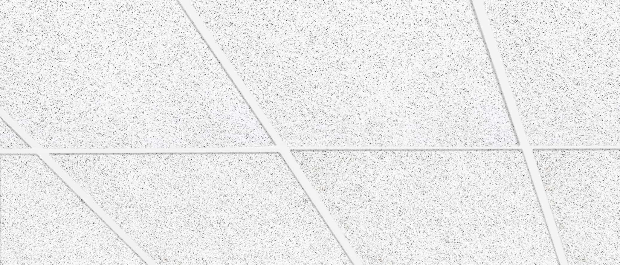 Closeup shot of Tectum Tegular Ceiling Panels in the color white